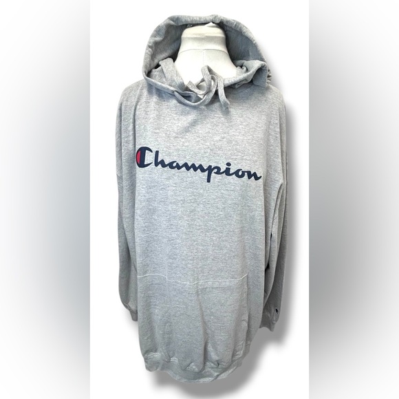 Champion Mens Midweight Jersey Logo Pullover Hoodie Activewear Athletic Gray 3X - Picture 3 of 11